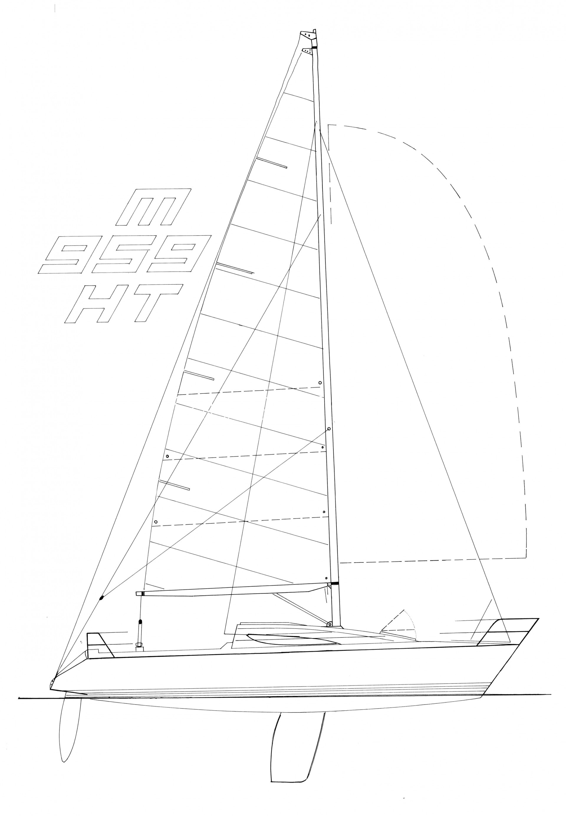 Mescal 959 half ton sailplan